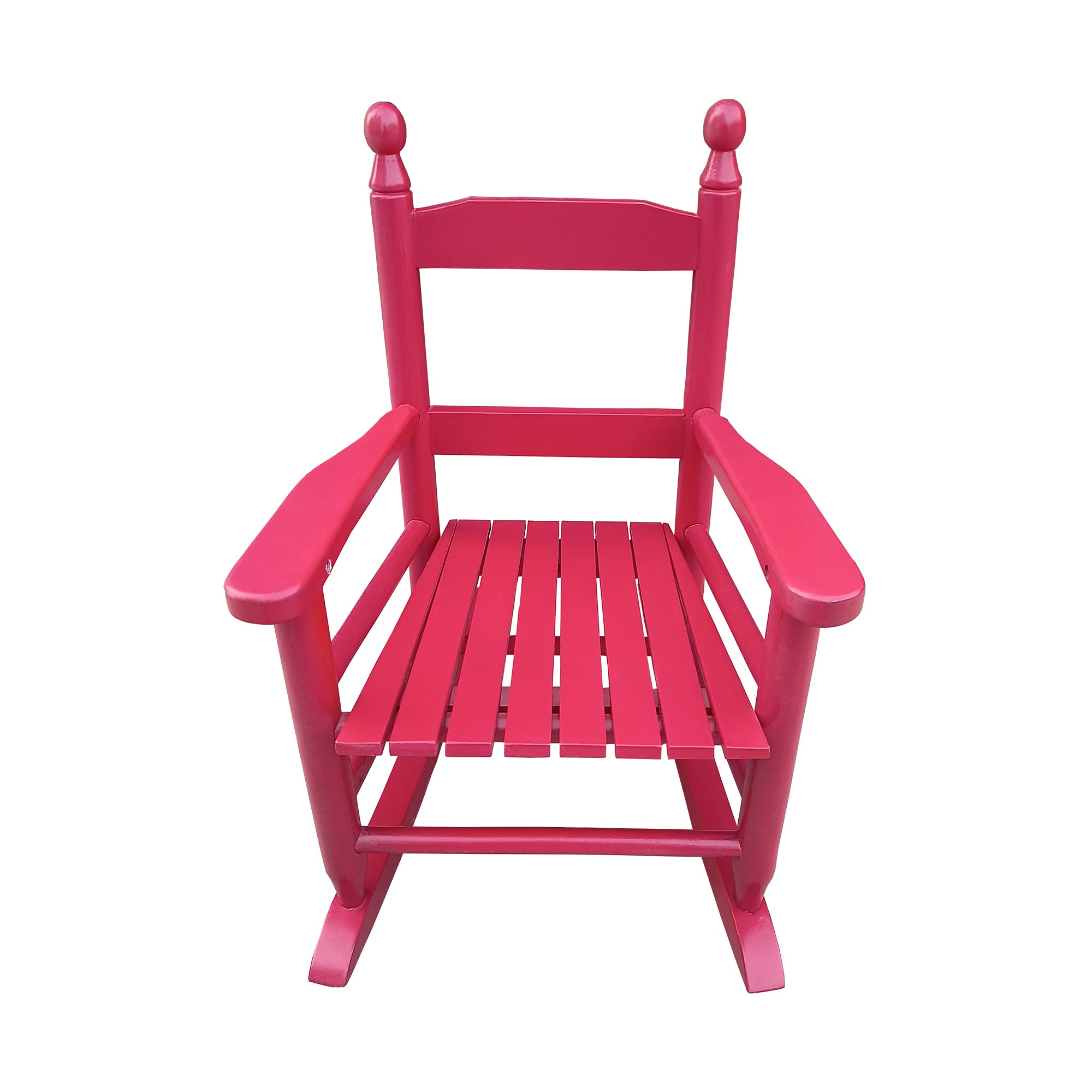 Rose Red Solid Wood Children's Rocking Chair - Indoor/Outdoor
