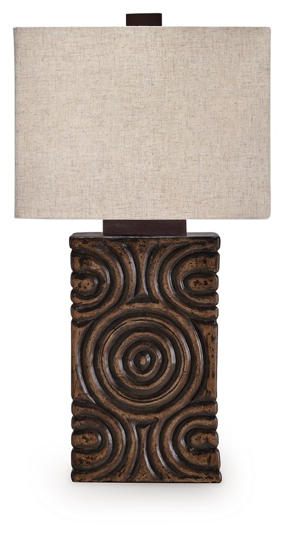 Heathbury - Paper Table Lamp - Antique Brown