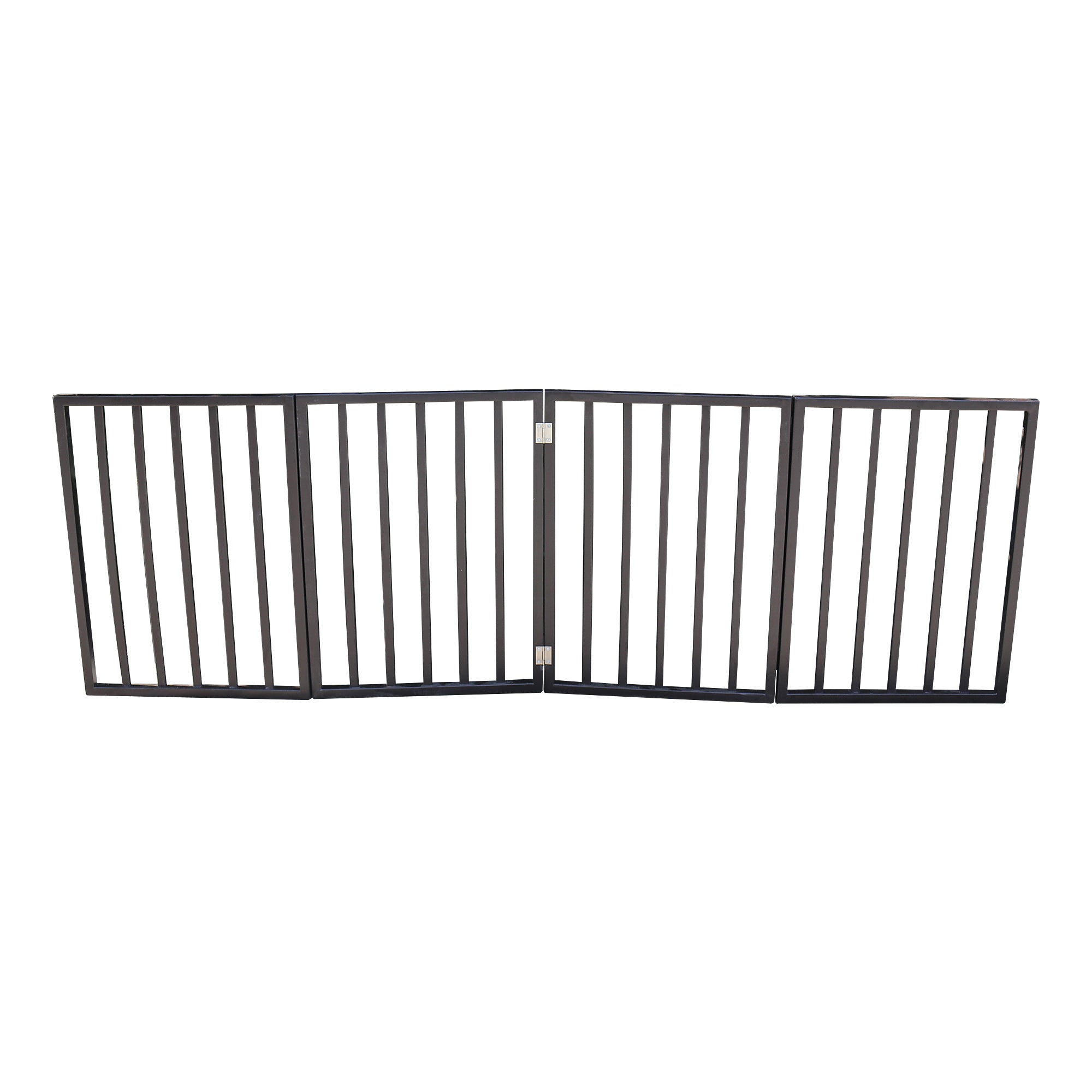 Arc Wooden Freestanding Folding Pet Dog Gate for Doorways, Stairs, House