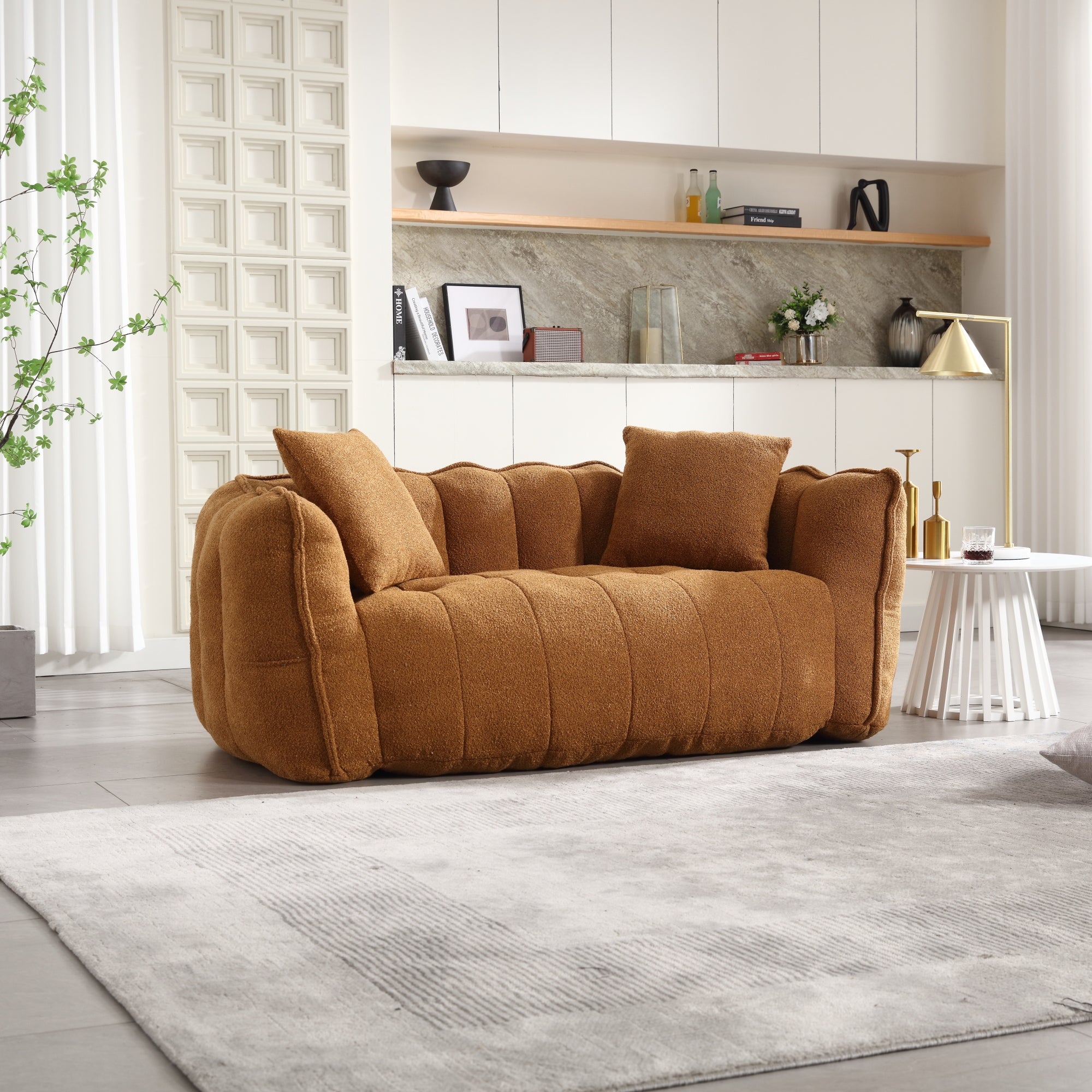 Love Seat Beanbag: Plush Foam Core for Two