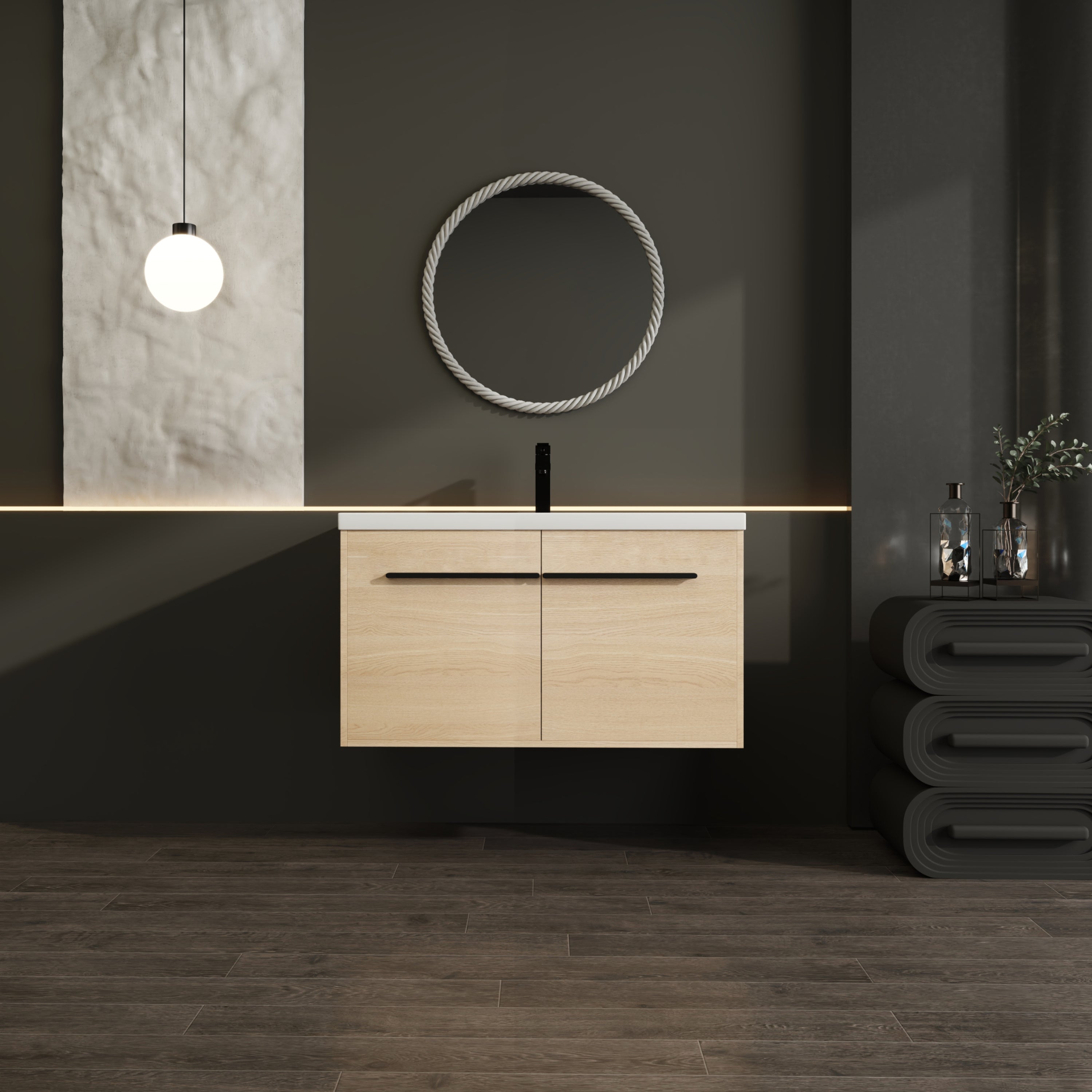 LEVISTAR Oak 36" Bathroom Vanity with Sink