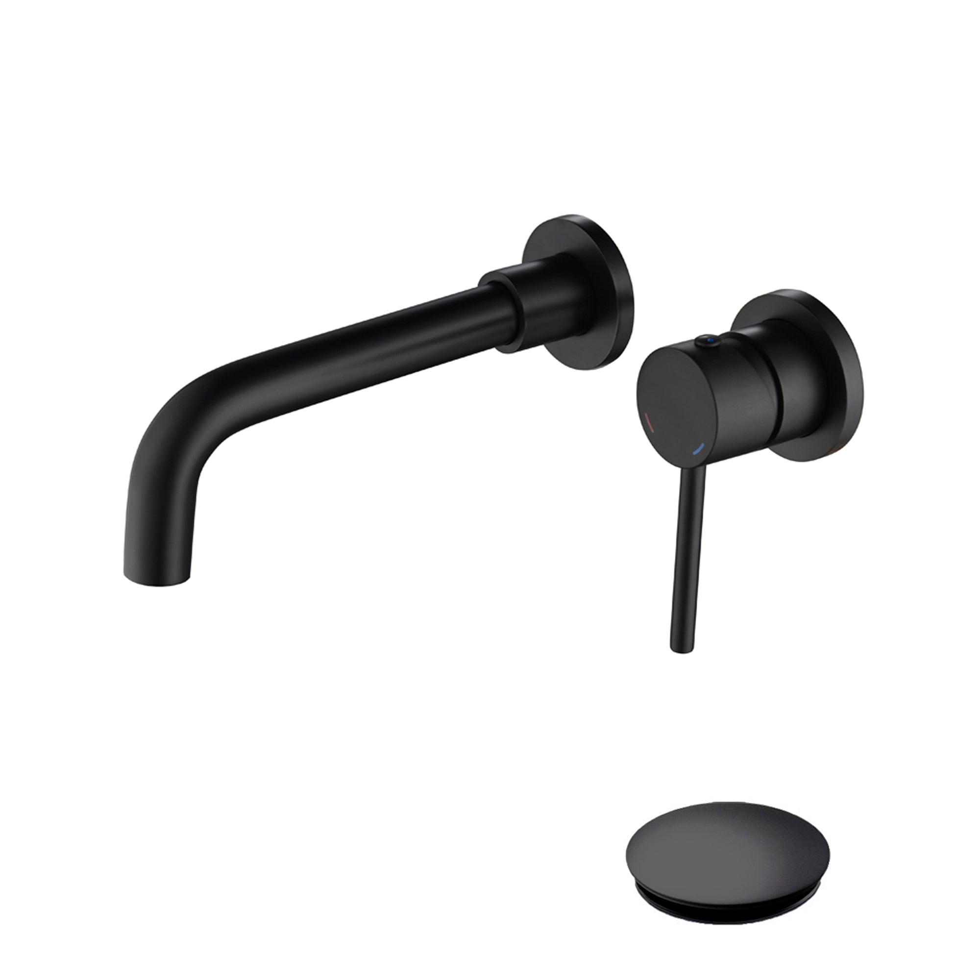 Wall-Mount Bathroom Sink Faucet (Pop-Up Drain)