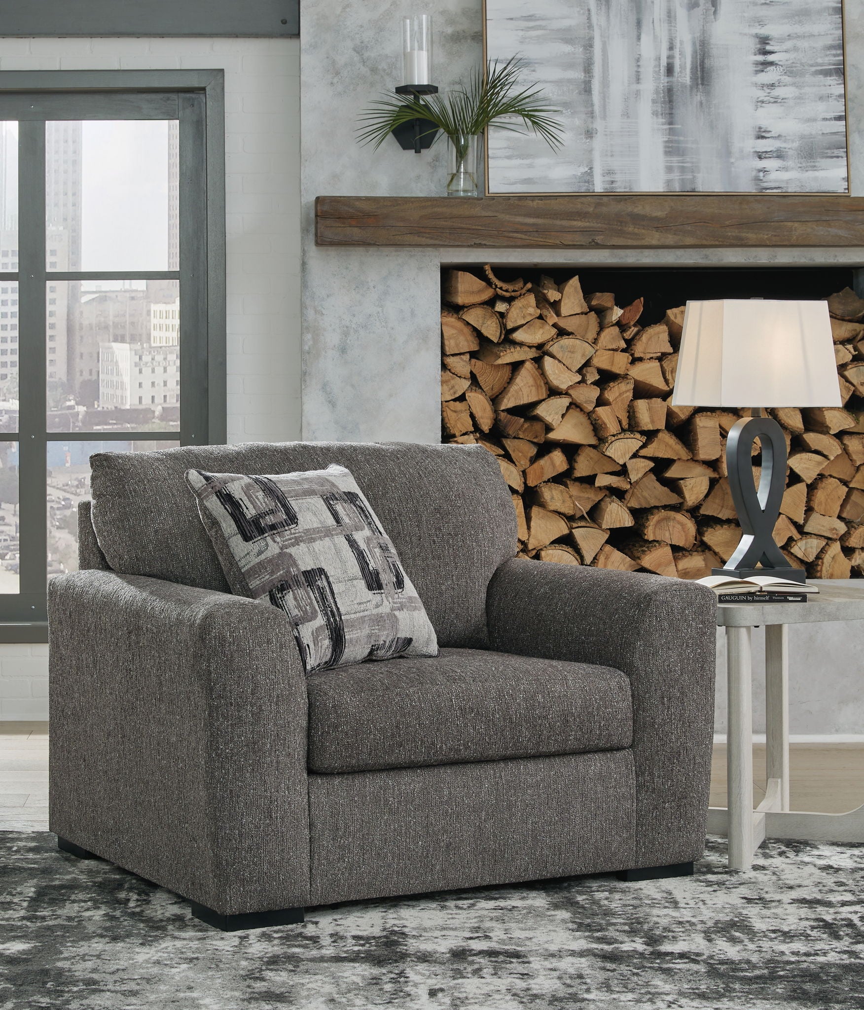 Gardiner - Chair And A Half - Pewter
