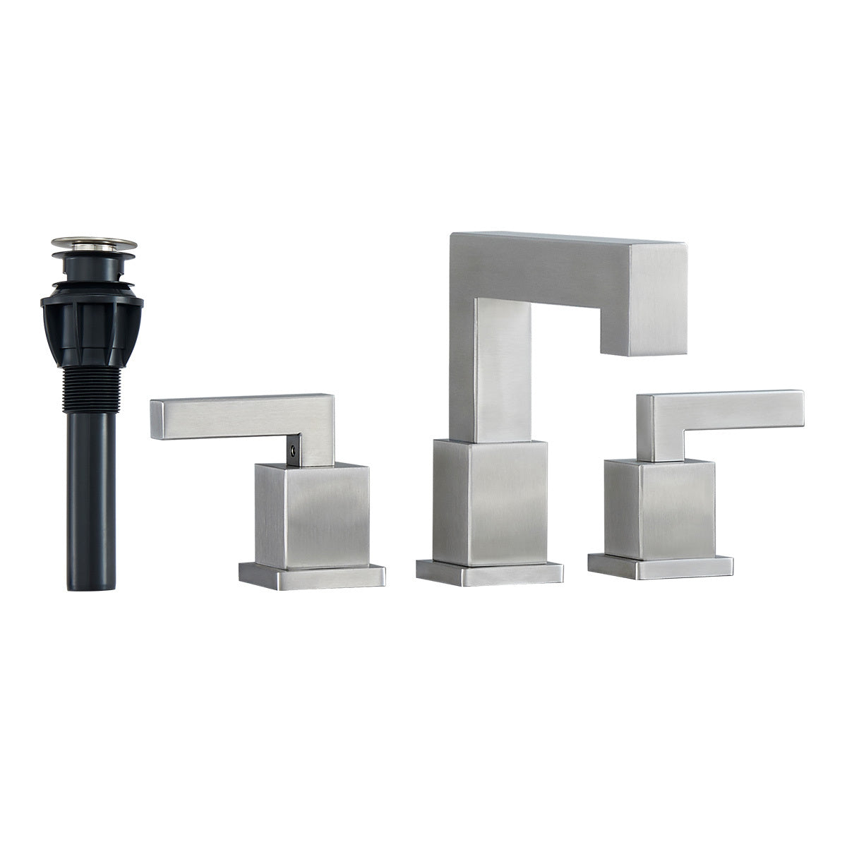 Modern Waterfall Bathroom Faucet, Brushed Nickel