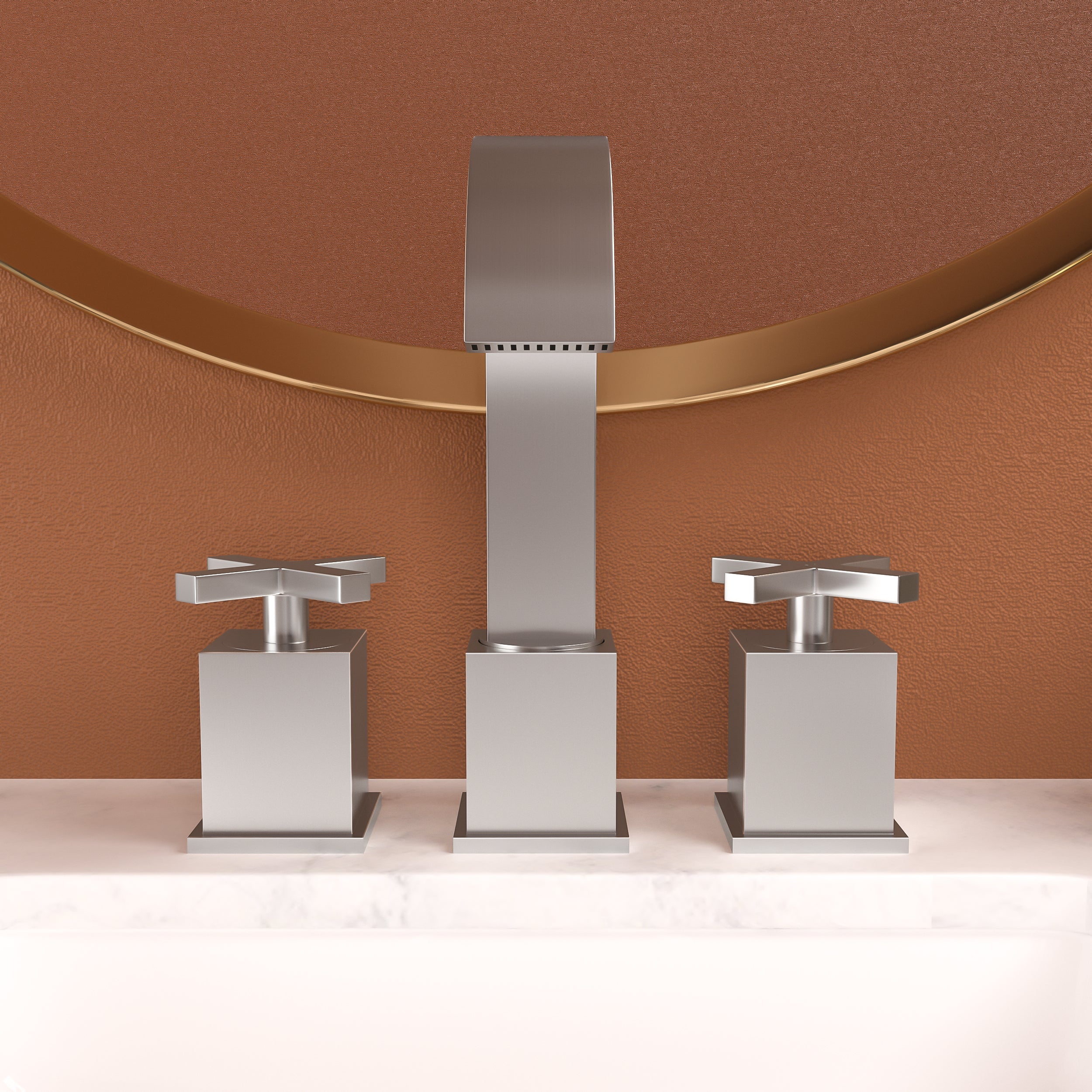 Matte Black 2-Handle Bathroom Faucet Set