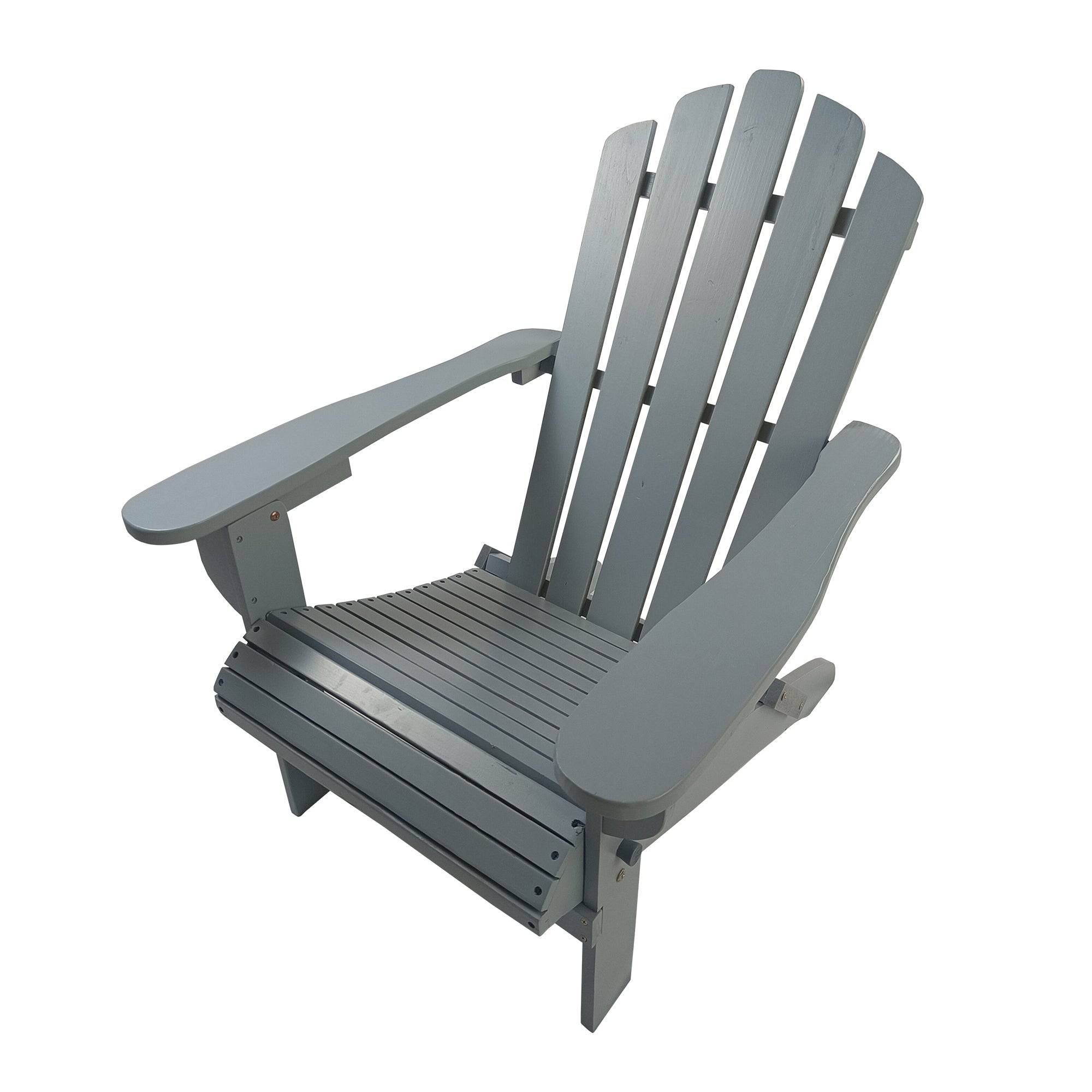 Foldable Wood Adirondack Chair - Outdoor/Indoor Grey Ehomexpert
