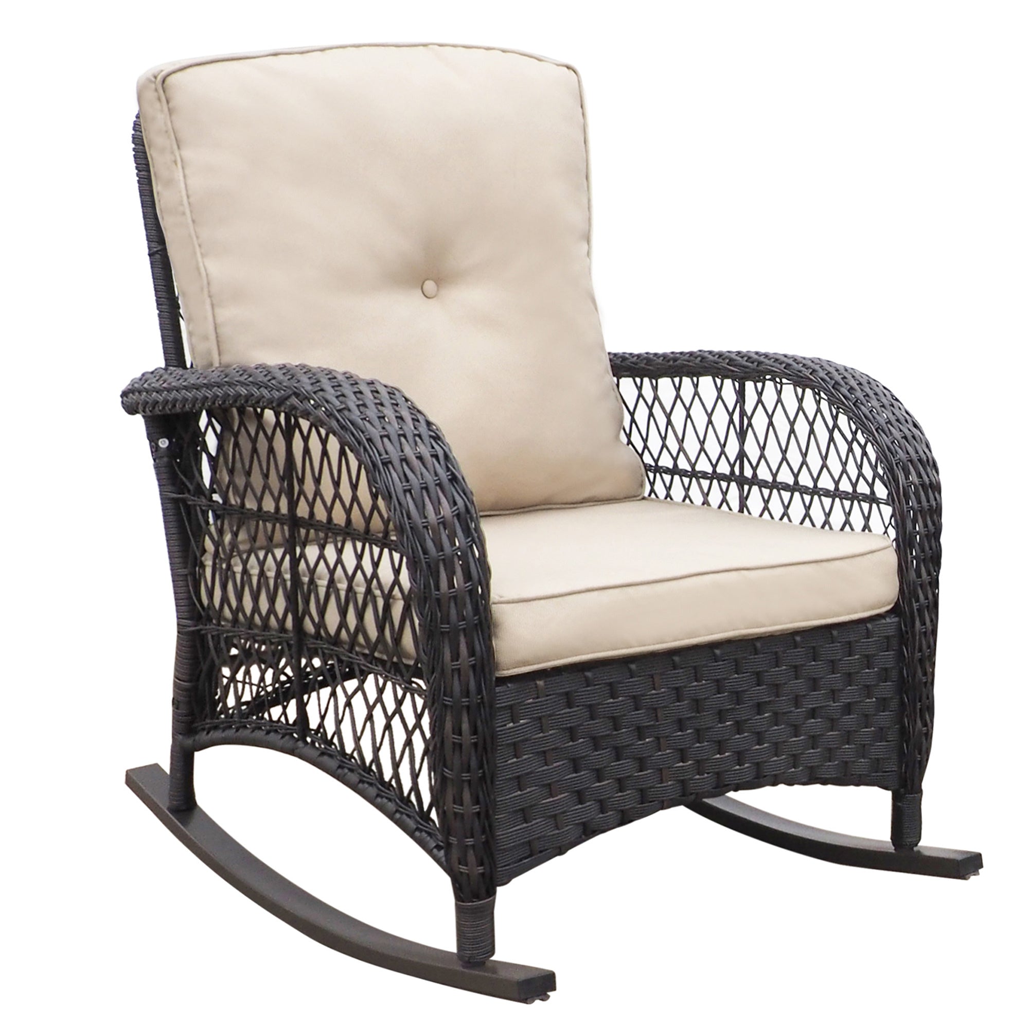 Outdoor Rattan Garden Rocking Chair - All-Weather Patio Furniture