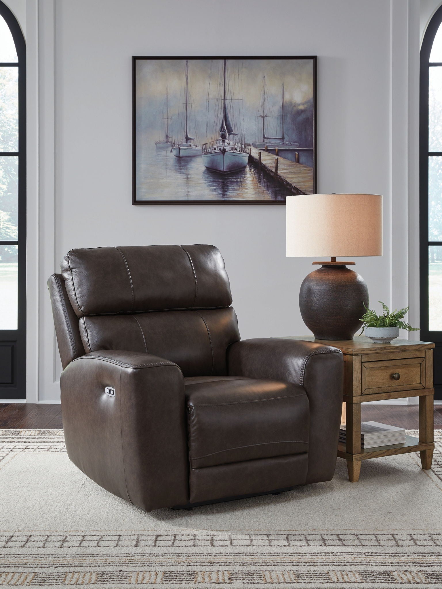 Crossplex - Power Recliner / Adjustable Headrest - Smoke