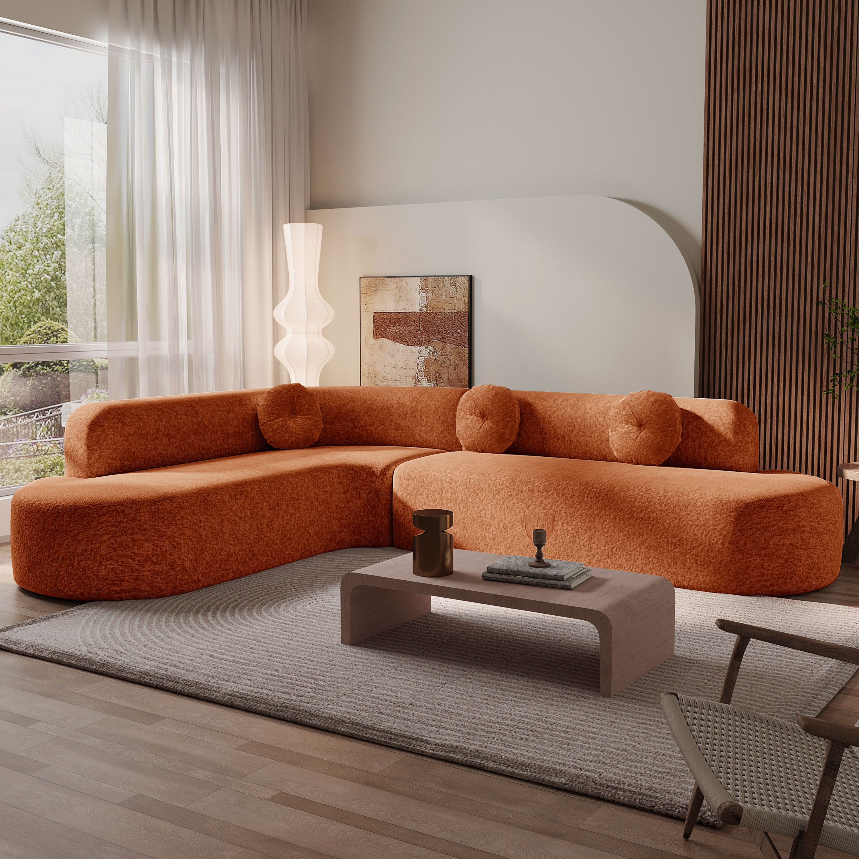 Mirod 122" Sectional Sofa: Elegant & Comfortable