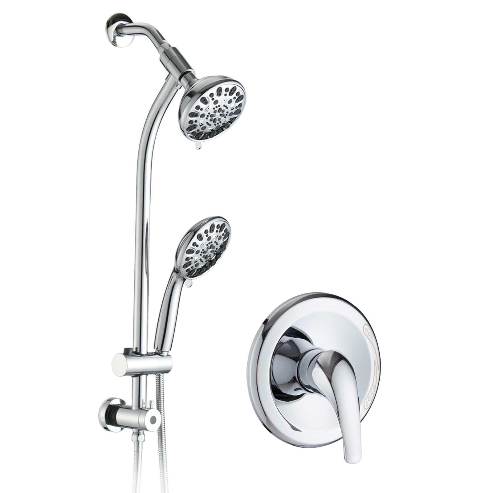 7-Setting Rainfall Shower System w/Slide Bar