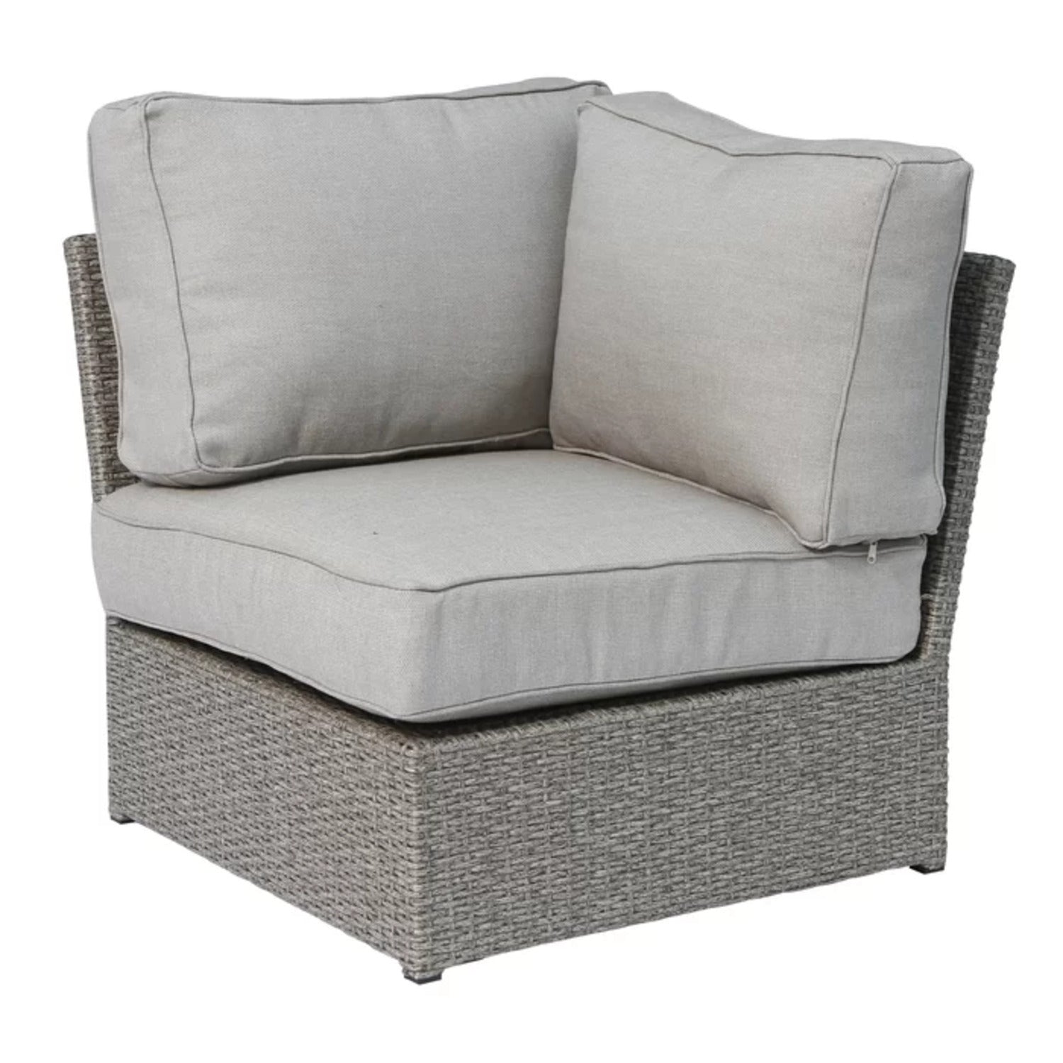 Shick Coastal Wedge 33-inch Grey Wicker Patio Chair with Cushions
