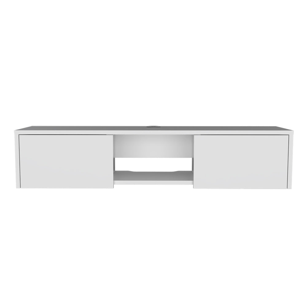 Watson Floating TV Stand, White | Modern Living Room Furniture