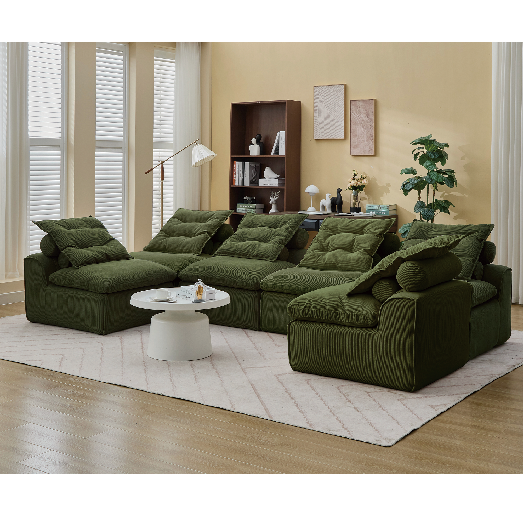Modular Sofa: DIY Corduroy Lounge Chair (6 Seats)