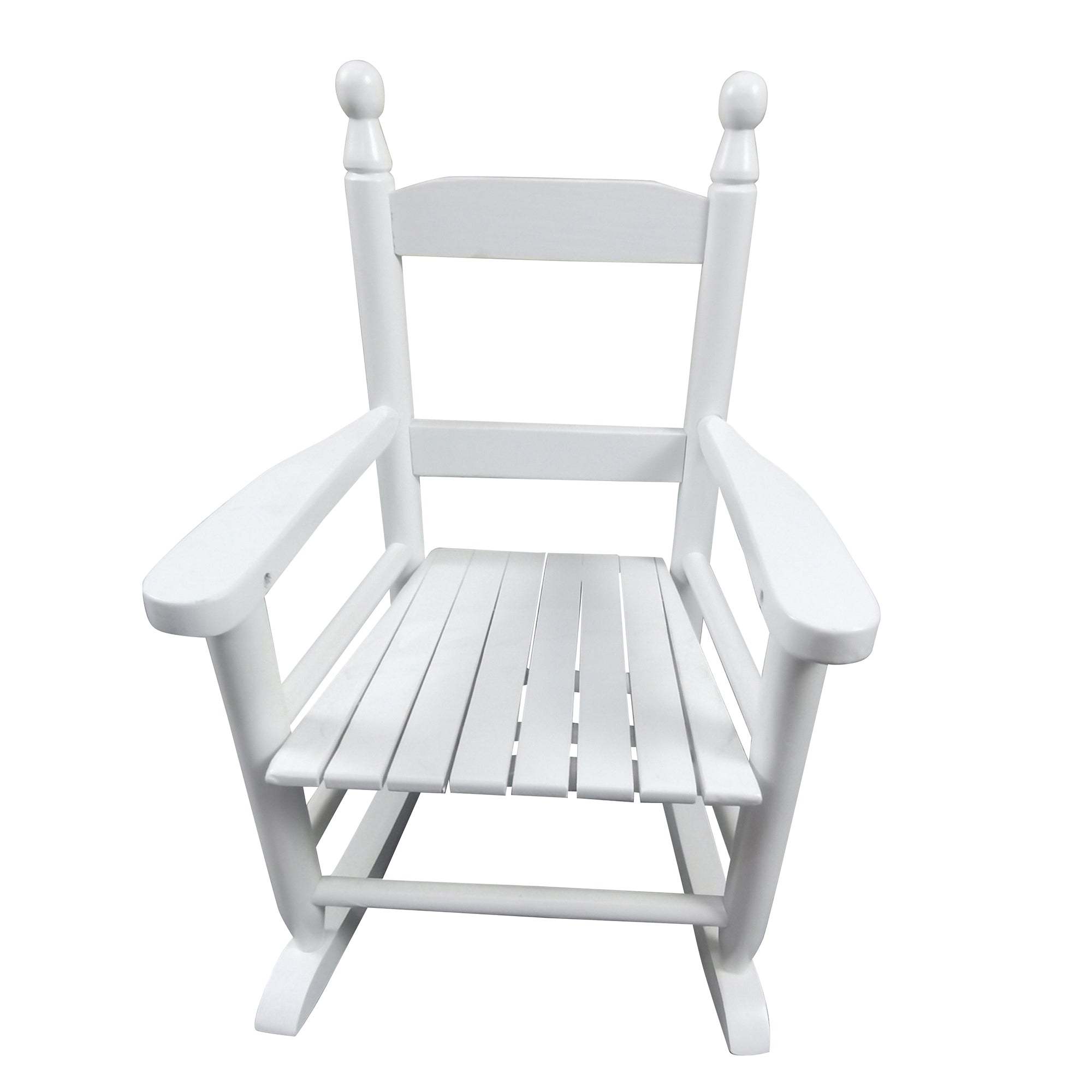 White Solid Wood Kids Rocking Chair - Indoor Outdoor Use