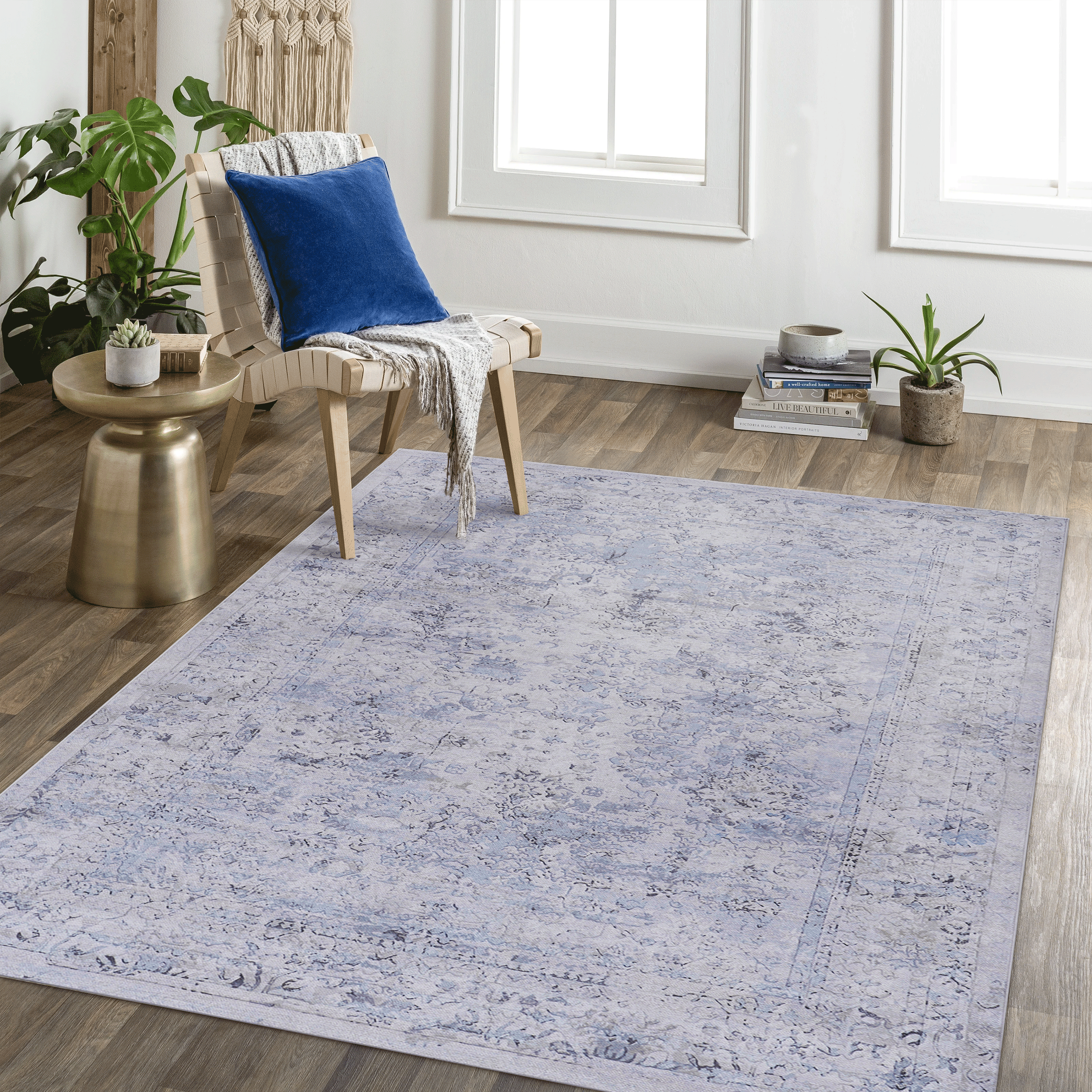 LOOM & LUXE 9x12 Area Rug: Washable, Non-Slip