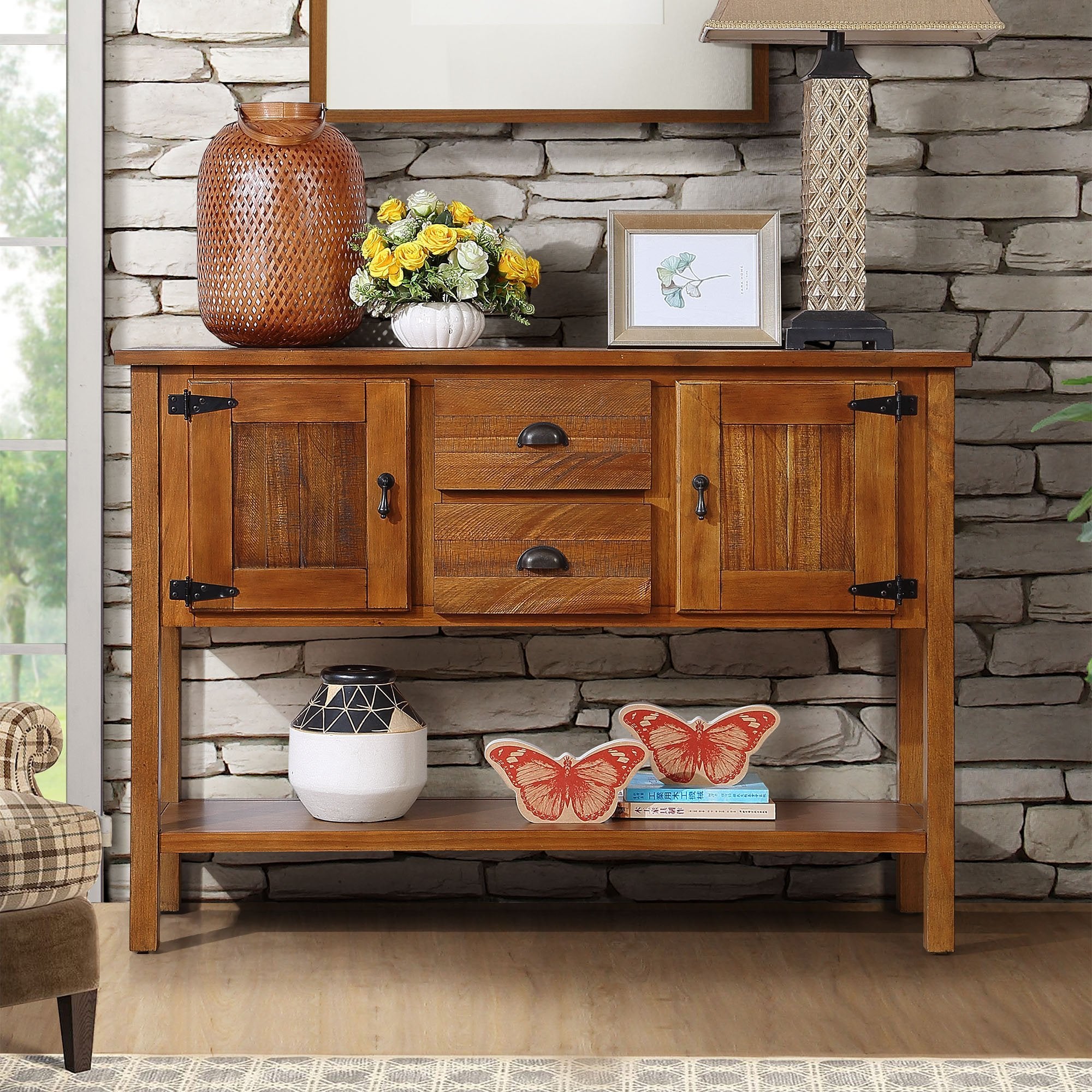 Retro Sideboard: 48" Wood Console Table
