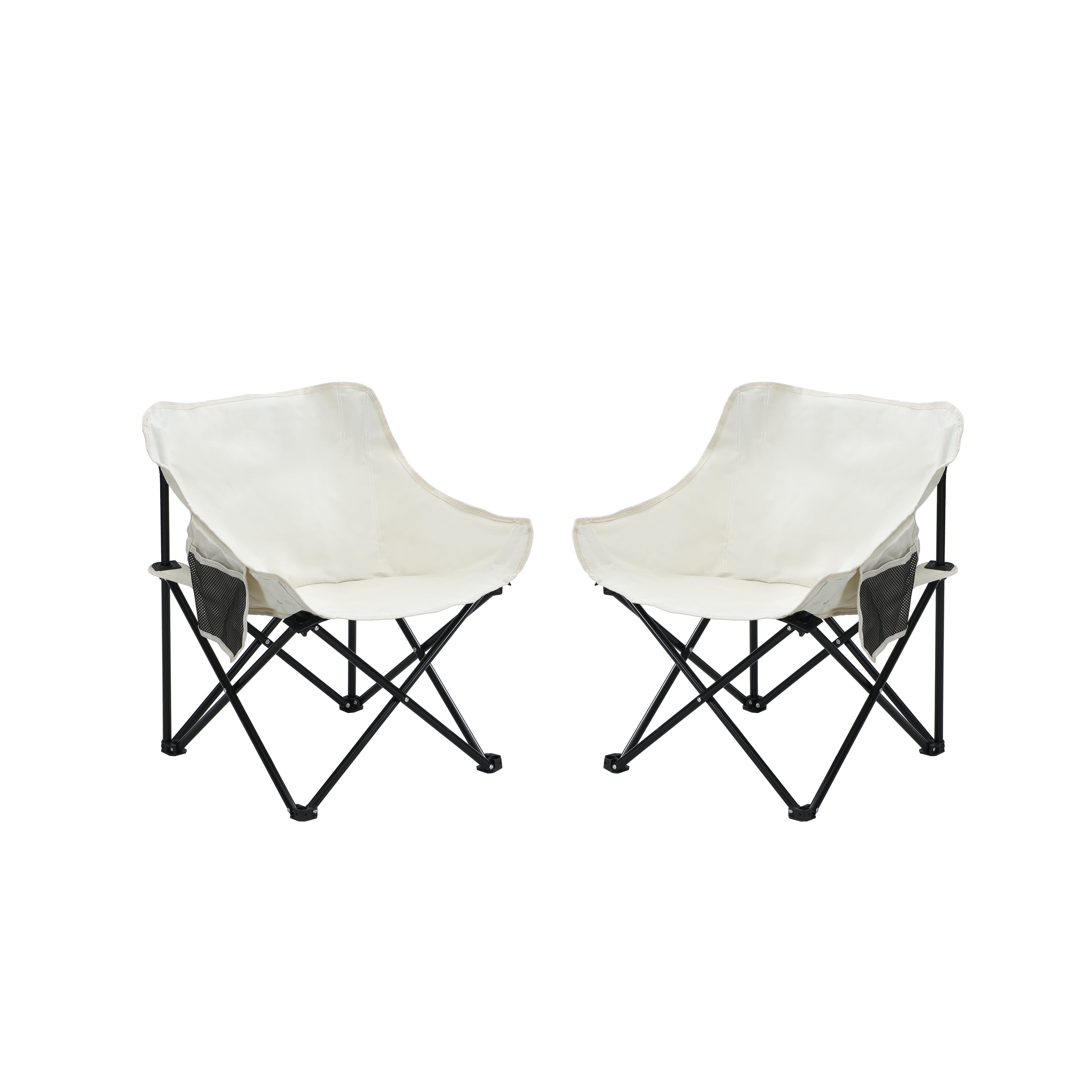 2PCS Outdoor Camping Chairs: Portable, Durable & Comfortable Seating