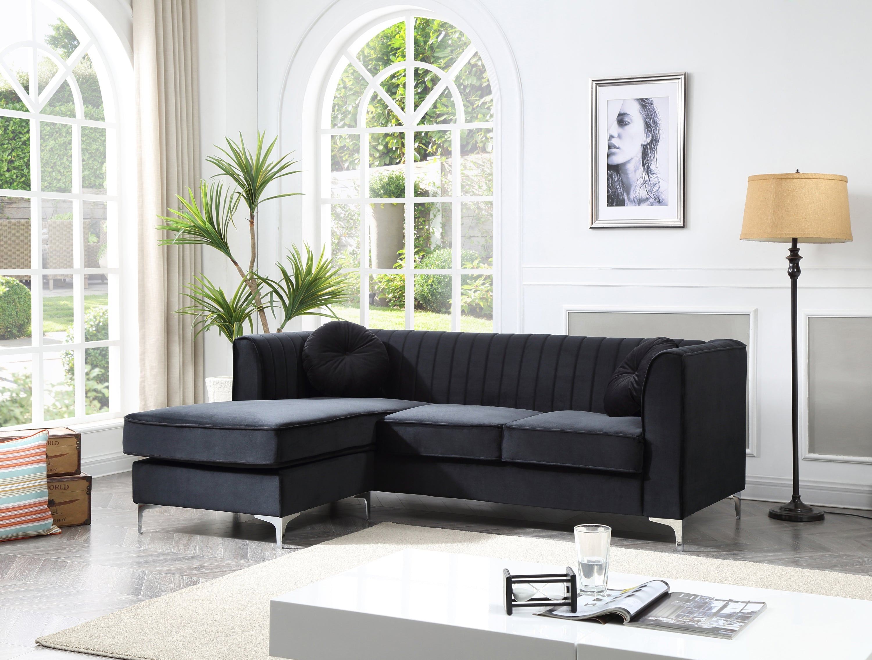 G793B-SC Black Sofa Chaise (3 Boxes)