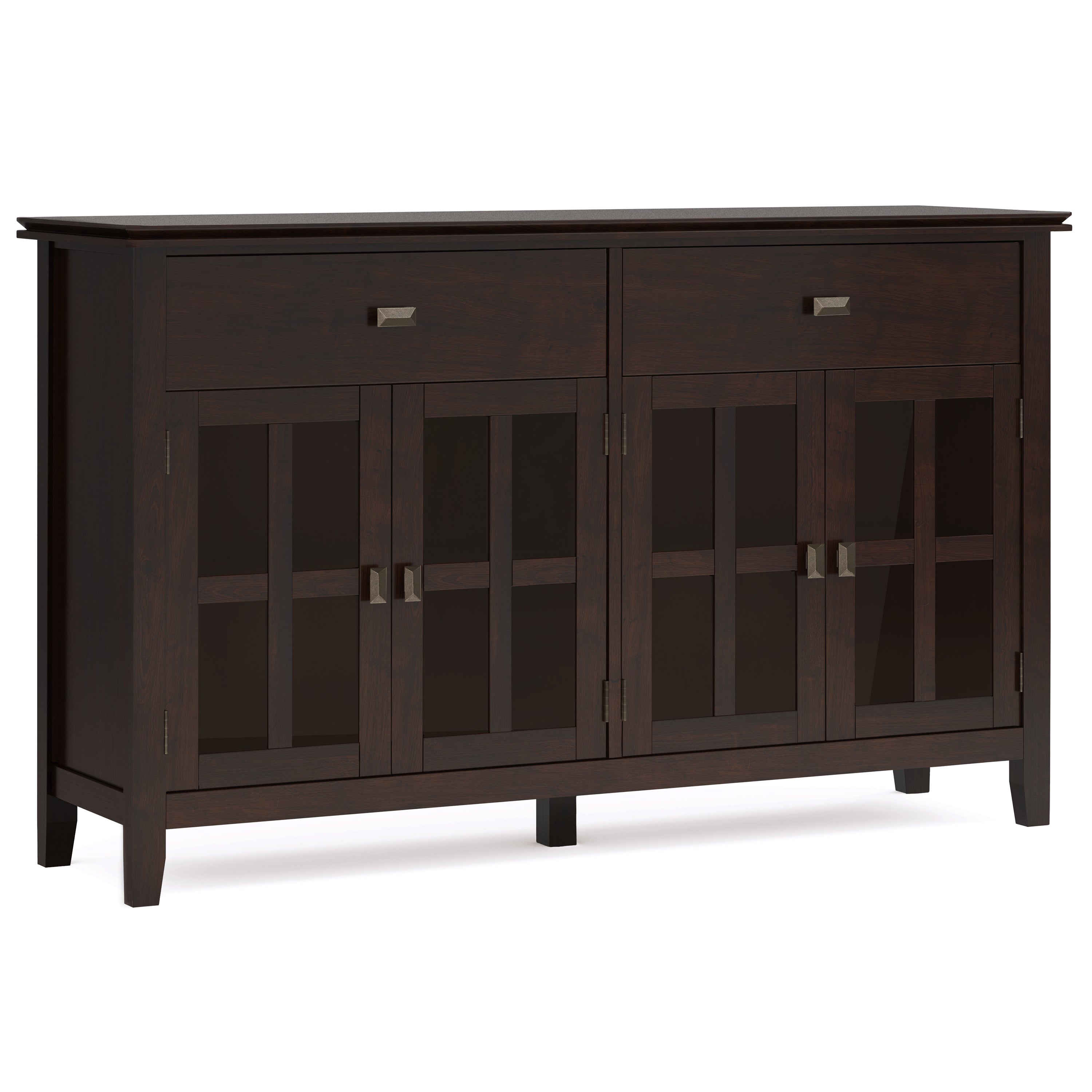 Artisan 4-Door Dark Chestnut Sideboard Buffet