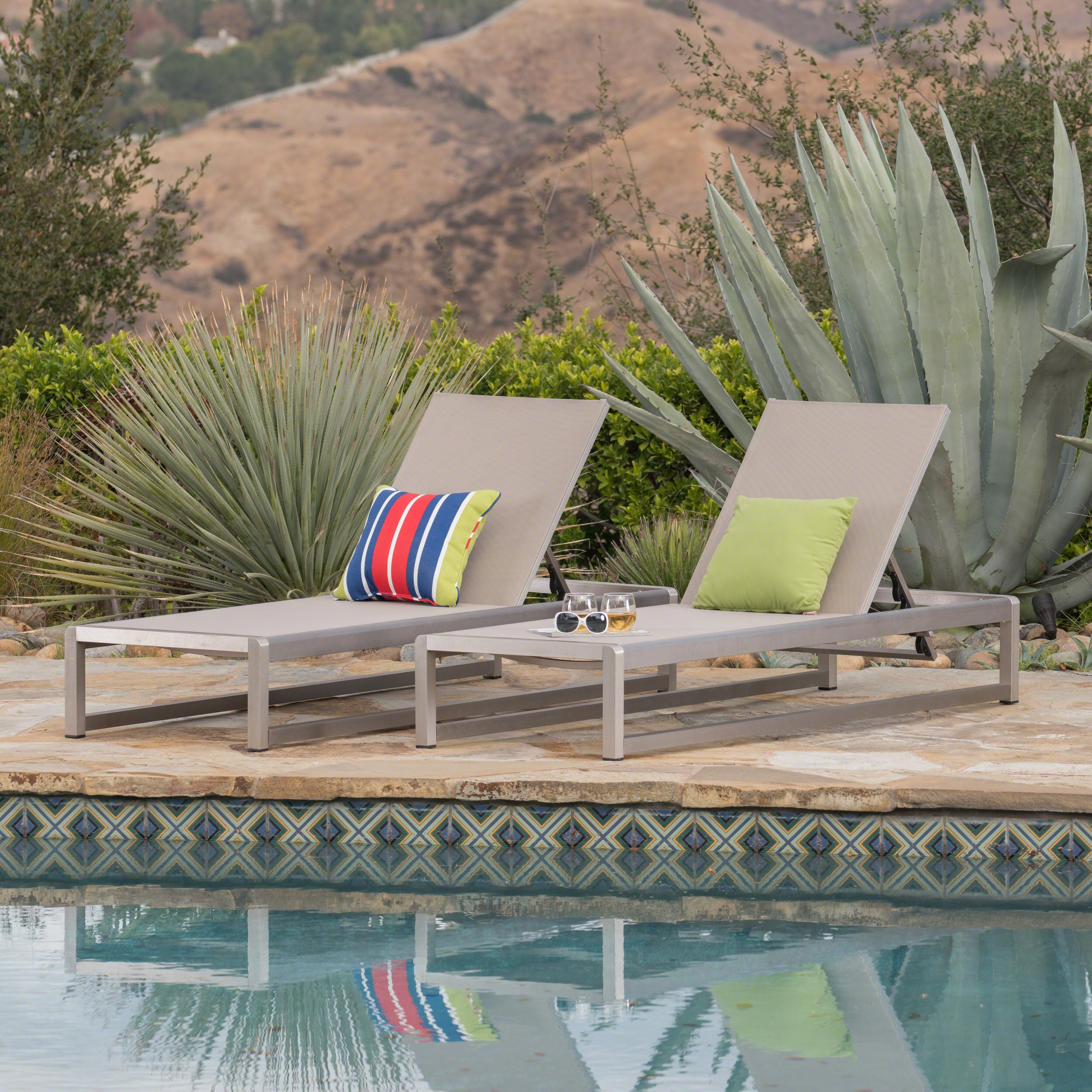 Modesta Chaise Lounge Set (2-Pack) Outdoor Patio Furniture